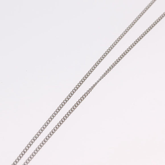 Christian Dior Necklace Metal Silver Auth 206834