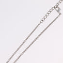 Christian Dior Necklace Metal Silver Auth 206834-13