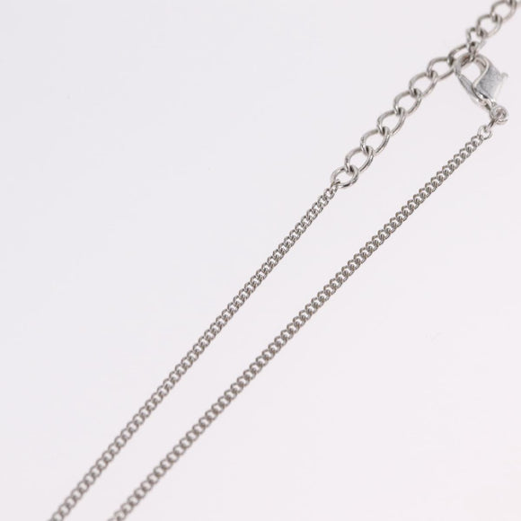 Christian Dior Necklace Metal Silver Auth 206834