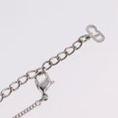 Christian Dior Necklace Metal Silver Auth 206834-14