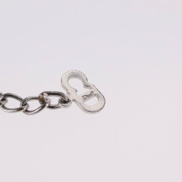 Christian Dior Necklace Metal Silver Auth 206834
