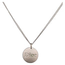 Christian Dior Necklace Metal Silver Auth 206834-1