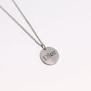 Christian Dior Necklace Metal Silver Auth 206834-3