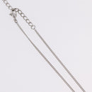 Christian Dior Necklace Metal Silver Auth 206834-6