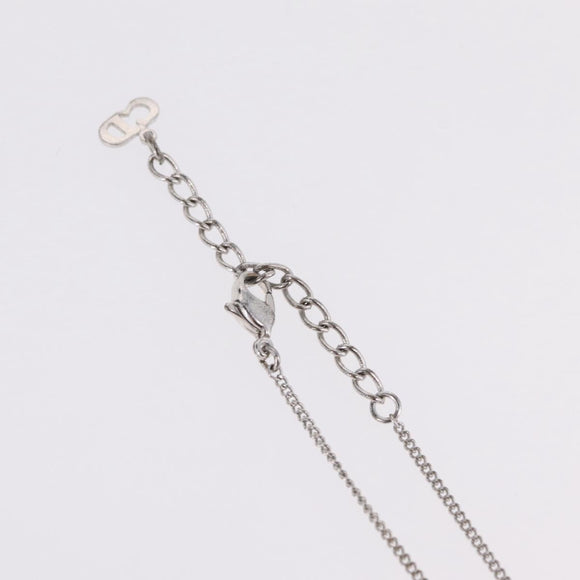 Christian Dior Necklace Metal Silver Auth 206834