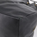 FENDI Hand Bag Leather Black Gold Auth 206838-13