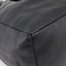 FENDI Hand Bag Leather Black Gold Auth 206838-14