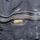 FENDI Hand Bag Leather Black Gold Auth 206838-16
