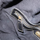 FENDI Hand Bag Leather Black Gold Auth 206838-20
