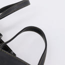 FENDI Hand Bag Leather Black Gold Auth 206838-8