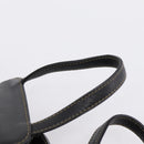 FENDI Hand Bag Leather Black Gold Auth 206838-9