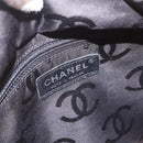 CHANEL Cambon Line Matelasse Tote Bag Leather Beige Silver CC Auth 206839V-18