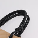 CHANEL Cambon Line Matelasse Tote Bag Leather Beige Silver CC Auth 206839V-14