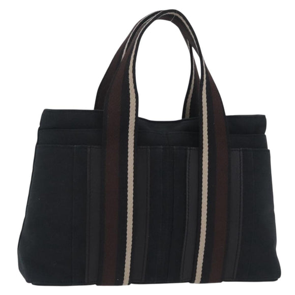 HERMES Toroca Horizontal PM Hand Bag Canvas Black Auth 206842A