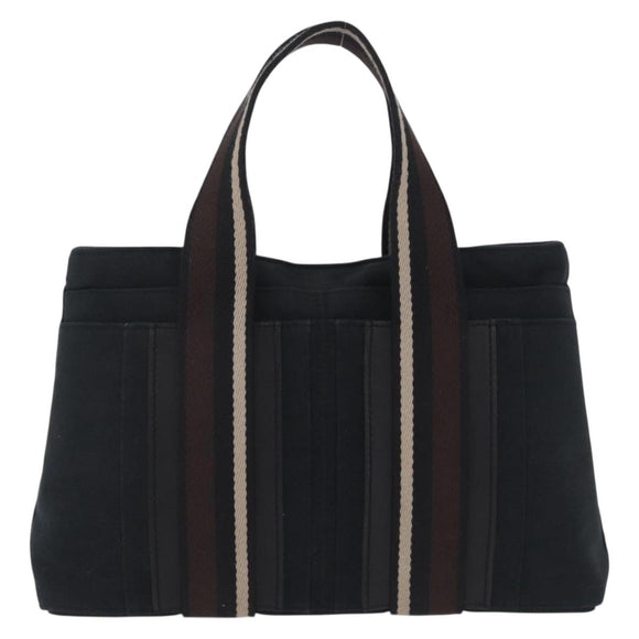 HERMES Toroca Horizontal PM Hand Bag Canvas Black Auth 206842A