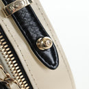 CHANEL Matelasse Vanity Chain Bag Leather 2way White Gold CC Auth 206845A-21