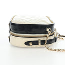CHANEL Matelasse Vanity Chain Bag Leather 2way White Gold CC Auth 206845A-4