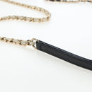 CHANEL Matelasse Vanity Chain Bag Leather 2way White Gold CC Auth 206845A-8