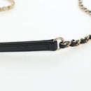 CHANEL Matelasse Vanity Chain Bag Leather 2way White Gold CC Auth 206845A-14