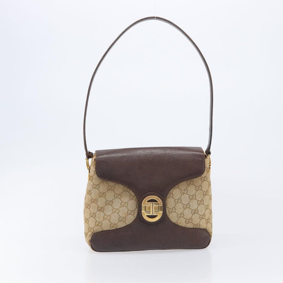 GUCCI GG Supreme GG Canvas Shoulder Bag 3 Set Beige Black Auth 206846