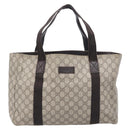 GUCCI GG Supreme GG Canvas Shoulder Bag 3 Set Beige Black Auth 206846-2