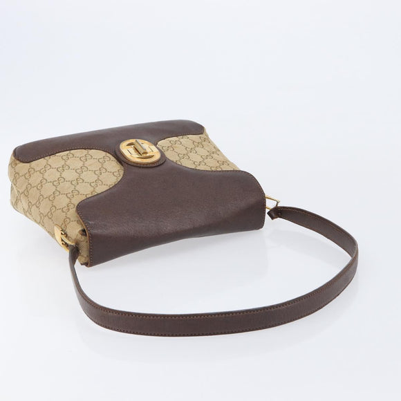 GUCCI GG Supreme GG Canvas Shoulder Bag 3 Set Beige Black Auth 206846