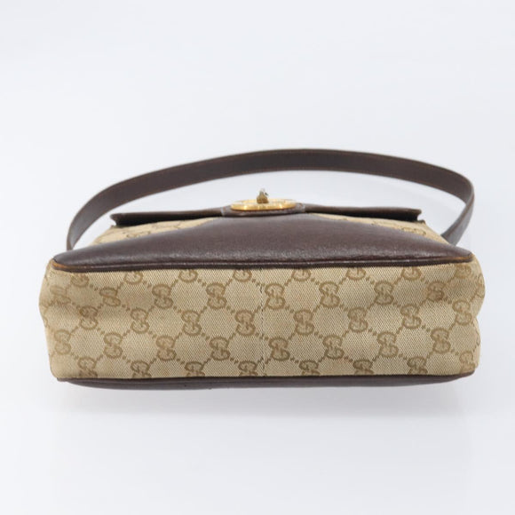 GUCCI GG Supreme GG Canvas Shoulder Bag 3 Set Beige Black Auth 206846