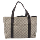 GUCCI GG Supreme GG Canvas Shoulder Bag 3 Set Beige Black Auth 206846-3