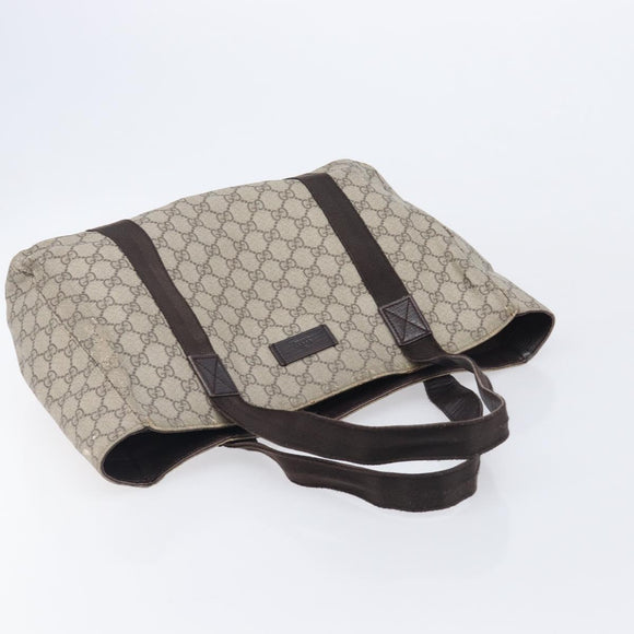 GUCCI GG Supreme GG Canvas Shoulder Bag 3 Set Beige Black Auth 206846