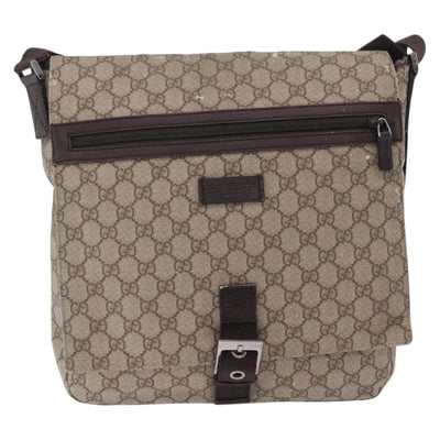 GUCCI GG Supreme GG Canvas Shoulder Bag 3 Set Beige Purple Auth 206847 - 0