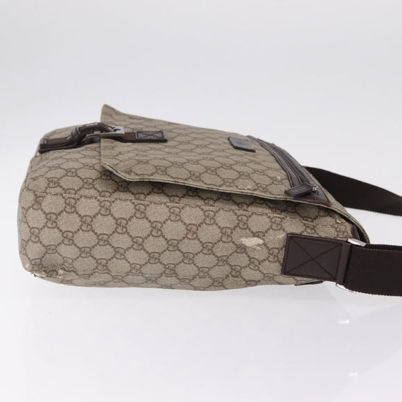 GUCCI GG Supreme GG Canvas Shoulder Bag 3 Set Beige Purple Auth 206847