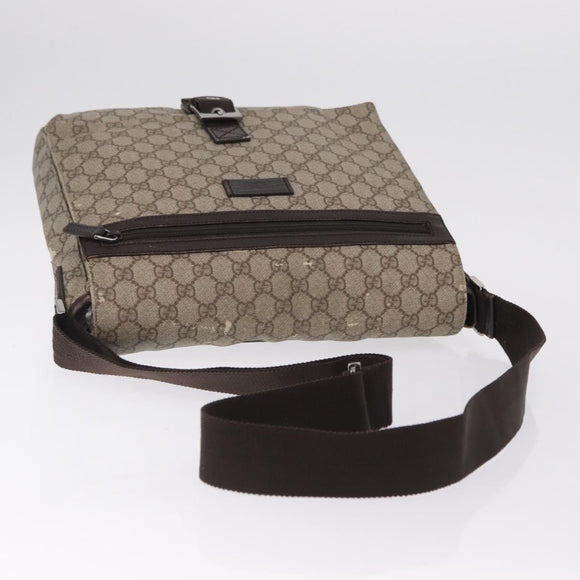 GUCCI GG Supreme GG Canvas Shoulder Bag 3 Set Beige Purple Auth 206847