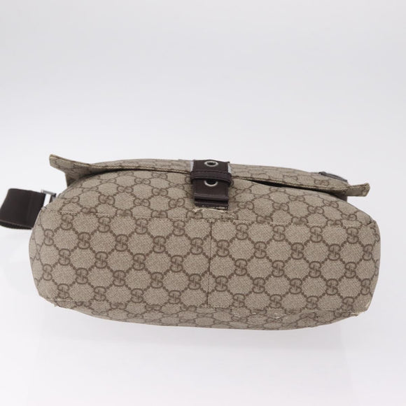 GUCCI GG Supreme GG Canvas Shoulder Bag 3 Set Beige Purple Auth 206847