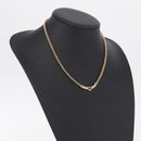 Christian Dior Necklace Metal Gold Tone Auth 206850-14