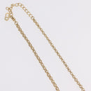 Christian Dior Necklace Metal Gold Tone Auth 206850-6