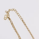 Christian Dior Necklace Metal Gold Tone Auth 206850-7