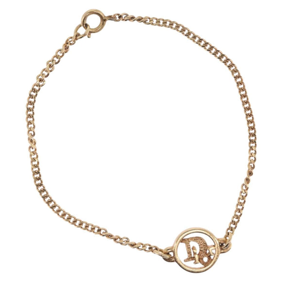 Christian Dior Bracelet Metal Gold Auth 206851