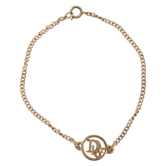 Christian Dior Bracelet Metal Gold Auth 206851