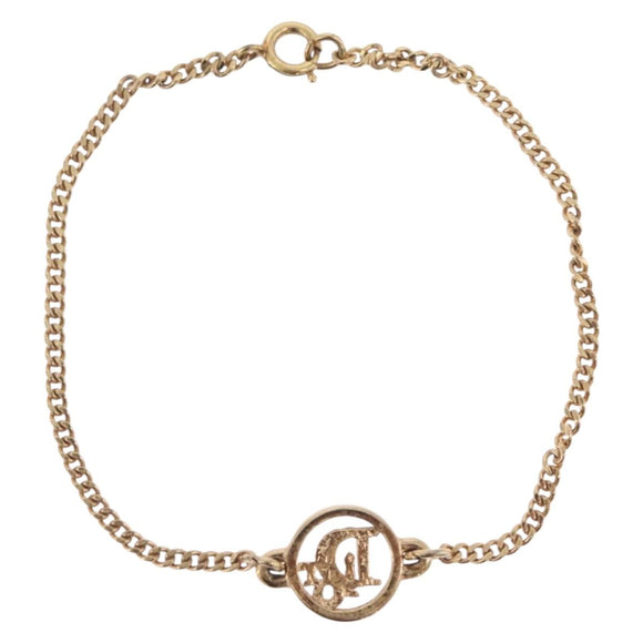 Christian Dior Bracelet Metal Gold Auth 206851