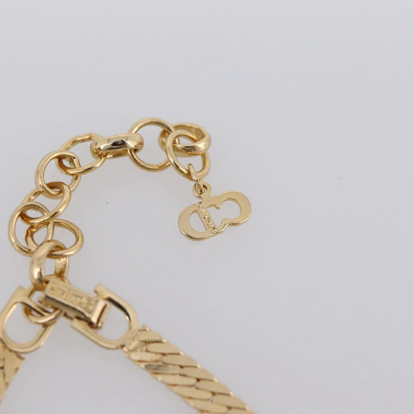 Christian Dior Brooch Necklace Metal 3 Set Gold Tone Auth 206852