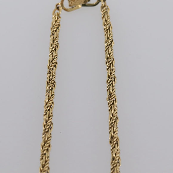 Christian Dior Brooch Necklace Metal 3 Set Gold Tone Auth 206852