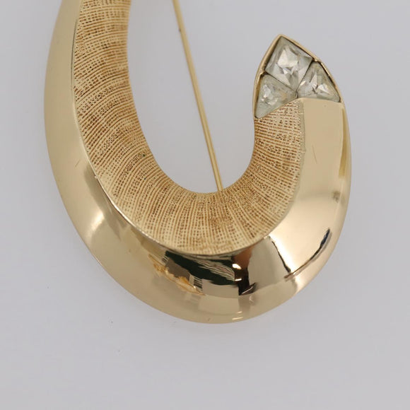 Christian Dior Brooch Necklace Metal 3 Set Gold Tone Auth 206852