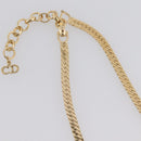 Christian Dior Brooch Necklace Metal 3 Set Gold Tone Auth 206852-6