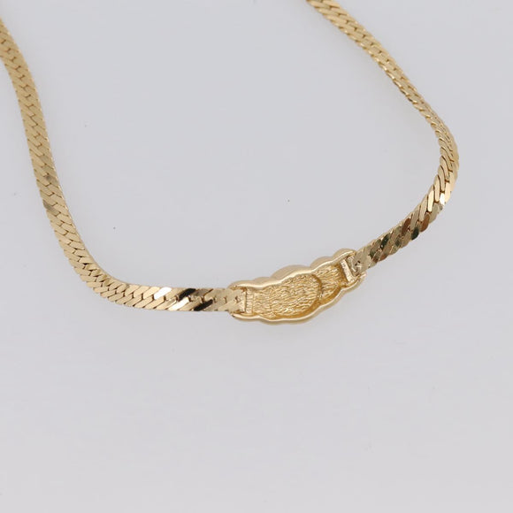 Christian Dior Brooch Necklace Metal 3 Set Gold Tone Auth 206852