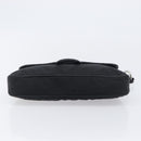 PRADA Shoulder Bag Leather Nylon Black Silver Auth 206861V-5