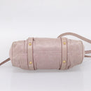Miu Miu Hand Bag Vitellolux 2way Pink Gold Auth 206863A-12