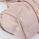 Miu Miu Hand Bag Vitellolux 2way Pink Gold Auth 206863A-16