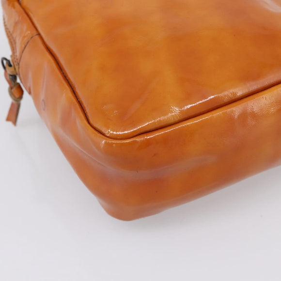 Miu Miu Backpack Patent Leather Brown Silver Auth 206864