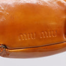 Miu Miu Backpack Patent Leather Brown Silver Auth 206864-17
