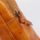 Miu Miu Backpack Patent Leather Brown Silver Auth 206864-18